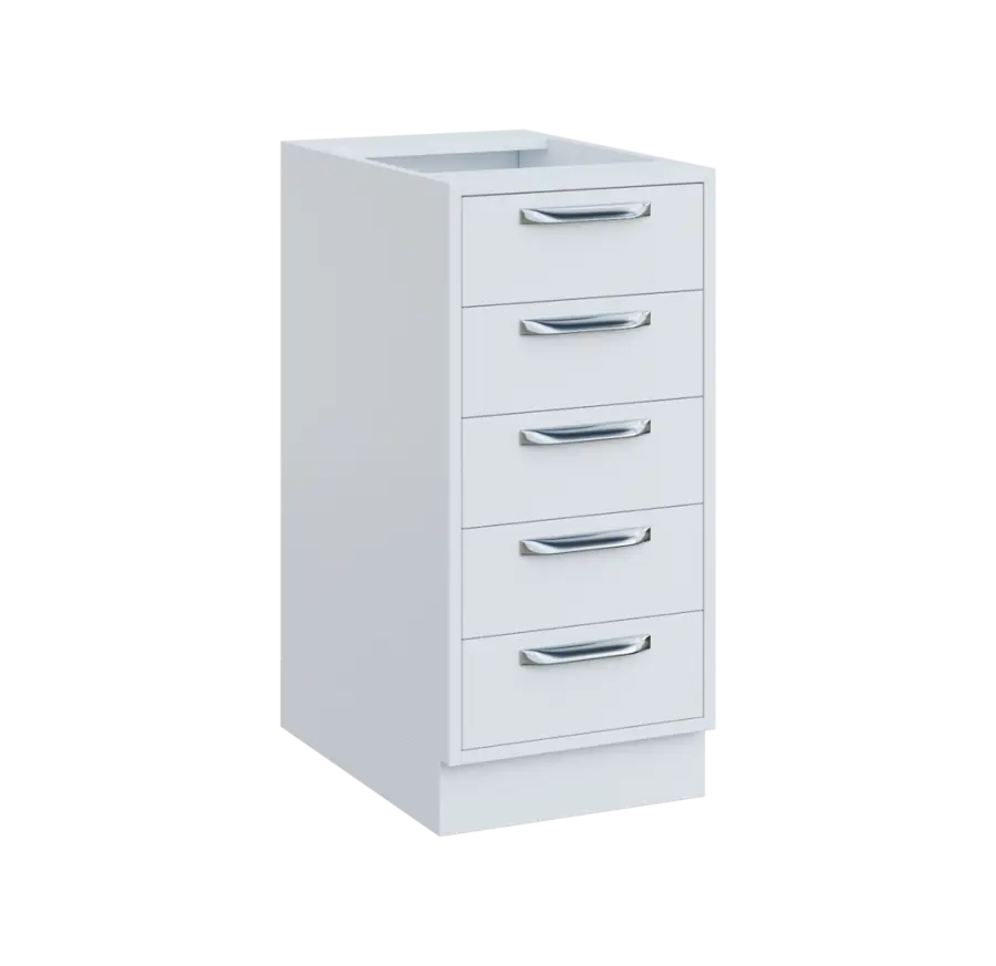 QS - 4Z52 spodní skříňka, 5-zásuvková, 900x400x600, bílá